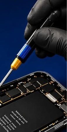 Réparation d'un iPhone ouvert au tournevis de précision